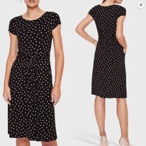 BODEN Navy Blue Pink Polka Dot Dress - Size 2P
